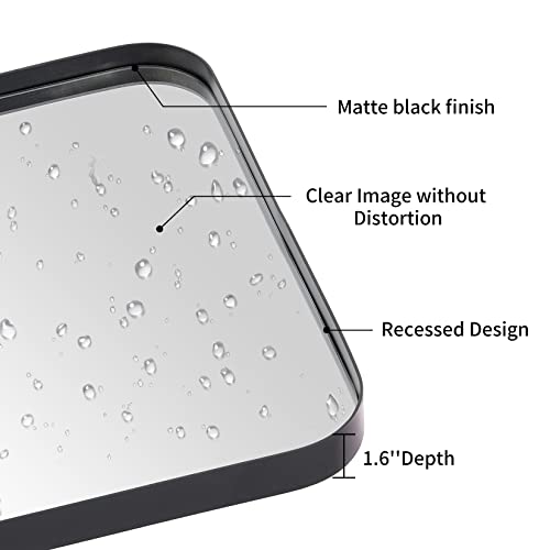 Geloo Full Length Mirror - Rectangle Wall Mounted Mirror With Metal Framed Full Body Large Floor Mirror For Bathroom Dressing Bedroom Wall Decor Gold Black 64''X21'' #TOP1