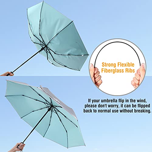 Image of G4Free UPF 50+ UV Protection Large Travel Umbrella 46 Inch Auto Open Close Windproof Sun Blocking Umbrella