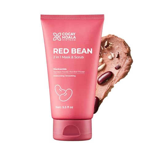 Vietnam's Touch | COCAY HOALA 2in1 Red Bean Mask – Pore Cleansing Mask & Face Scrub Exfoliating - Soft, Smooth, Moisturized Skin – Silicone & Paraben-Free (5.29 oz)