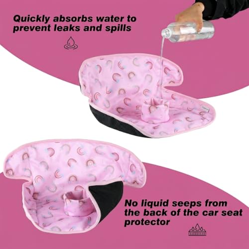 Image of Piddle Pads, Multi-use and Leak Free Lines for Baby Stroller, High Chair & Car Seat, Waterproof Toilet Training Seat Covers for Toddles (Pink Rainbow,(1 Pack))