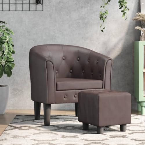 Sillón Tub Plegable Marrón miniatura 2