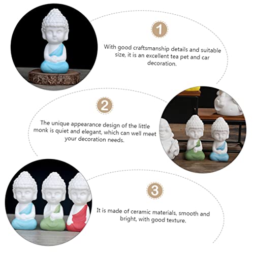 Petit moine Bouddha décoratif idéal contre le stress à la maison - 4