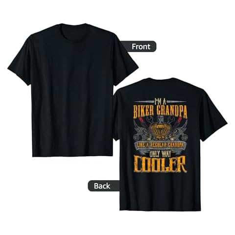 I'm A Biker Grandpa Motorcycle Papa Pawpaw Granddad Pop Pop T-Shirt Cover