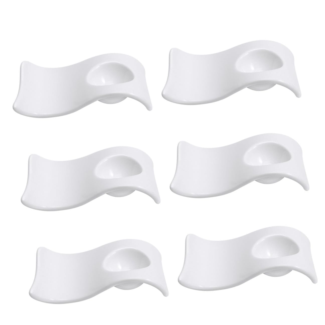 6 Coquetiers en Céramique Blanc pour Œufs Durs, Service Élégant de 6 Pièces, pour Apéritifs Miniatures et Décor de Table Moderne