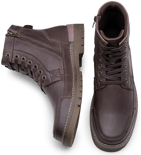 Image of Jousen Mens Boots Casual Motorcycle Boot for Men Chukka Zipper Combat Botas Para Hombre Fashion