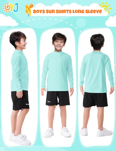 Image of Boys Rash Guard Swim Shirt Long Sleeve Rashguard UPF+ 50 SPF Sun Water Surfing Shirts for Toddler Kids Youth Teen 2T-16Y