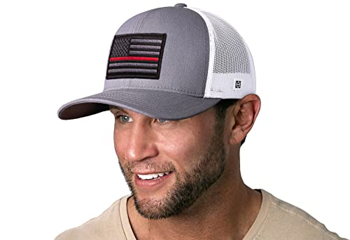 Image of HAKA American Flag Trucker Hat - USA Flag Mesh Snapback Cap for Men, Women & Golf, Patriotic Baseball Dad Hat