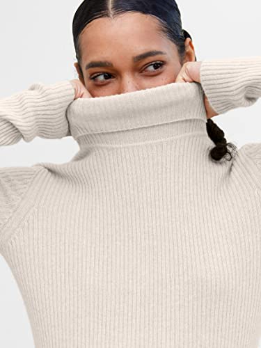 State Cashmere Women’s Ribbed Turtleneck Sweater 100% Pure Cashmere Classic Long Sleeve Pullover2