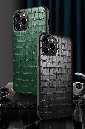 Étui crocodile iPhone 12 Pro marron pour éviter les rayures d'écran