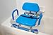 Platinum Health HydroSlide Sliding Shower Chair Swivel Seat for Bathtub, Soft, Padded with industry-exclusive, patented Gap-Bridge safety feature. Padded Armrests. Ideal for Elderly and Seniors (Blue)