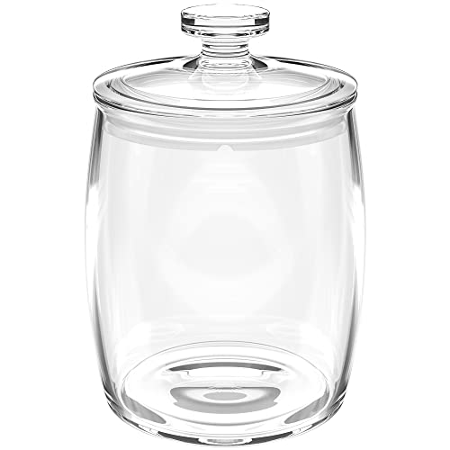 Amici Home Arlo Glass Canister | Food Storage Container with Airtight Lid | Glass Cookie Jar with Lid for Kitchen Countertop, Pantry | Clear Glass Jar, Large, 320 Oz