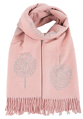 Écharpe d'hiver rose pour ne plus avoir froid au cou durant les jours gelés