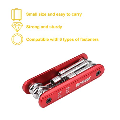 6 In 1 Hurricane Folding Nut Driver Set Aluminum Handle SAE
