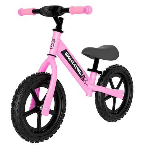 EIGHT4TWO Bicicleta sin Pedales para niño 2, 3, 4 y 5 años - Bici sin Pedales Ideal para Equilibrio - Juguetes para niños de 2, 3, 4 y 5 años. (Rosa)