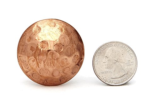 Copper Hammered Round Metal Drawer Pull, Cabinet Knob, Furniture Knob #TOP4