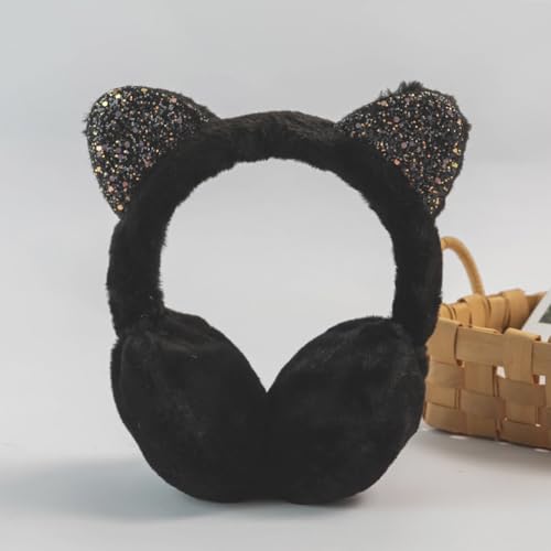 Girl Winter Ear Muffs Cute Cat Ear Furry Plush Earmuff Ear Warmers Women Adjustable Outdoor Earmuff4