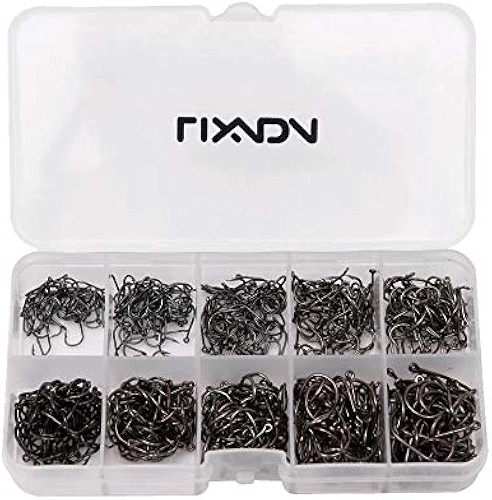 Kit Anzol Chinu 10 Tamanhos 3 Ao 12 Aço Carbono c/Estojo 600un