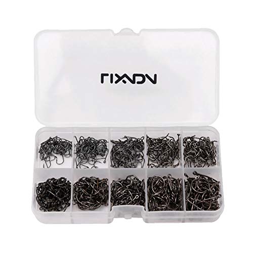 Kit Anzol Chinu 10 Tamanhos 3 Ao 12 Aço Carbono c/Estojo 600un