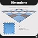 BalanceFrom 36-Pack 12x12 Inches EVA Interlocking Foam Play Tile Mat, Blue/Brown/Beige – 0.4-Inch Thick Non-Slip Puzzle Flooring for 36 Square Feet in Playroom, Nursery, or Playpen at Home