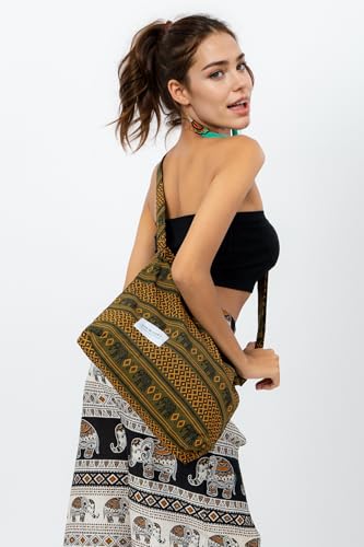 Image of Hobo Crossbody Bag for Women - Large Cotton Tote Shoulder Purse | Adjustable Strap