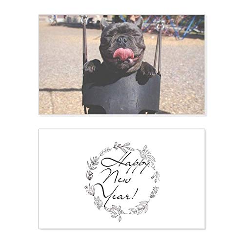 Tarjeta conmemorativa de Bulldog para sanar la ausencia de tu mascota en este Año Nuevo