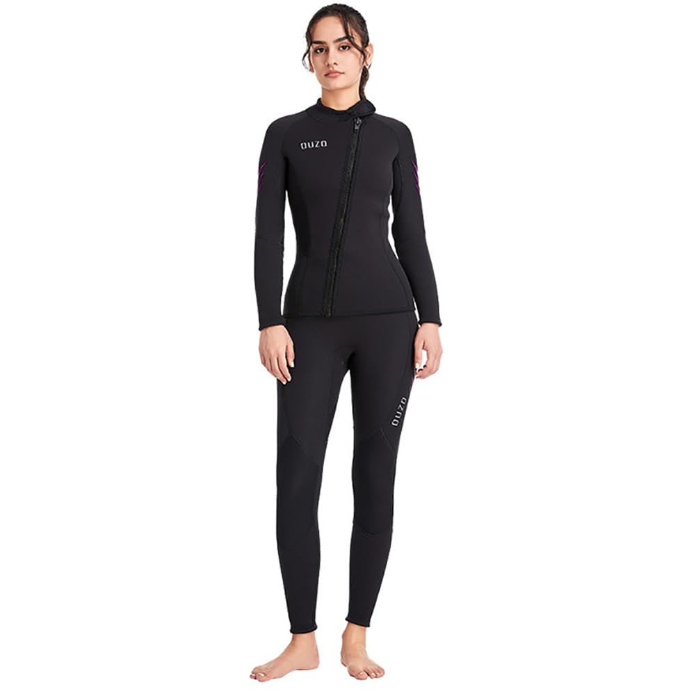 Muta da Sub in Neoprene da 3mm per Uomini E Donne, Due Pezzi, con Protezione Termica E UV per Surf, Bodyboard, Snorkeling, Immersioni Subacquee