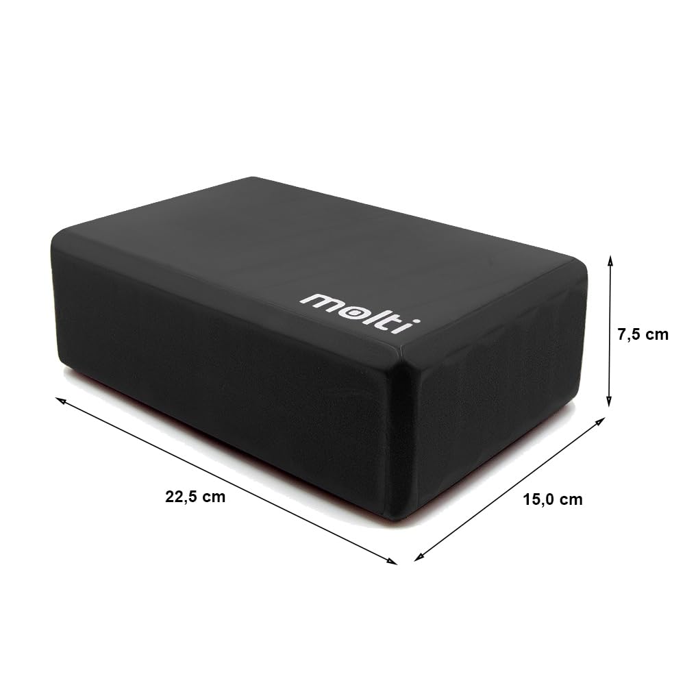 Blok do jogi z naturalnego korka i pianki, 23 x 15 x 7,5 cm, do jogi, asan, stretchingu, medytacji, pilatesu, fitnessu, balansowania