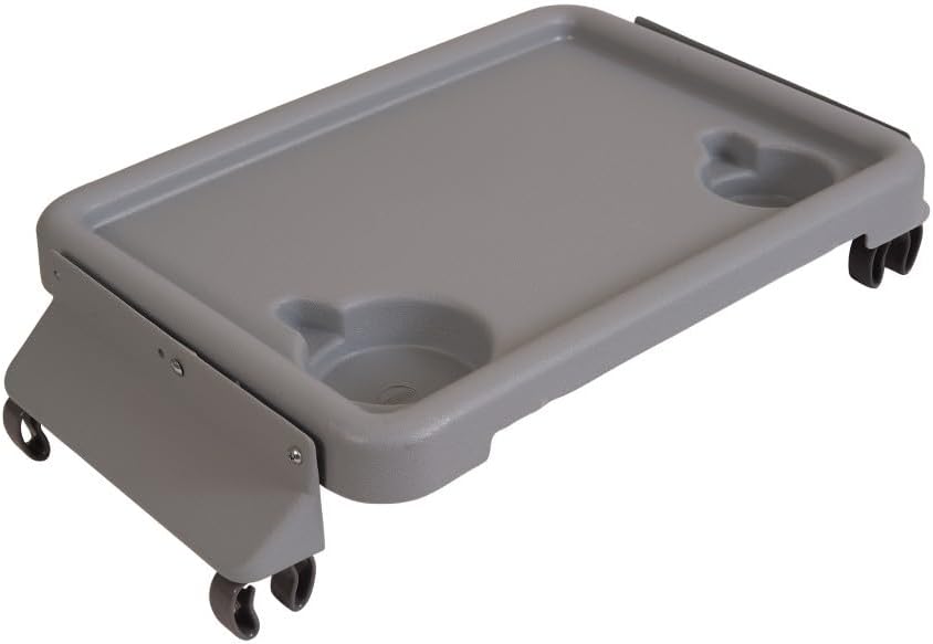 Walker Tray, Rollator Tray, Mobility and Walker Accessory Tray Table Fits Most Standard Walkers, Folding with Two Cup Holders and Tool Free Assembly, 16 x 11.8 inch