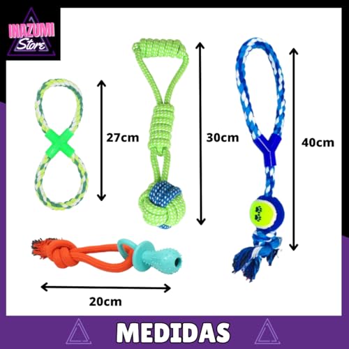 Kit 4 Brinquedo Pet Corda Mordedor Resistente Interativo Cachorro Forte