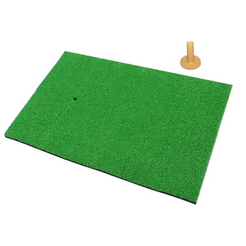 Golf Hitting Mat -32&times;20 inch Artificial Turf SBR Foam Bottom with Rubber Tee for Swing Practice...