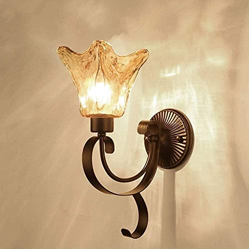 Iluminación de pared E27 con aplique de pared de bronce para el dormitorio y el hogar