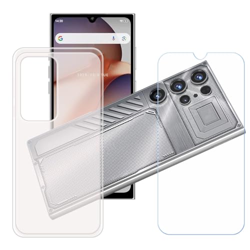 Oukitel C61 GT +�����K���X�X�N���[���v���e�N�^�[�t�B�����pGYDQQKJ�P�[�X�A�\�t�g�P�[�X�J�o�[�\�t�g�V���R���Q��������TPU�P�[�X�J�o�[�i6.88 "�j