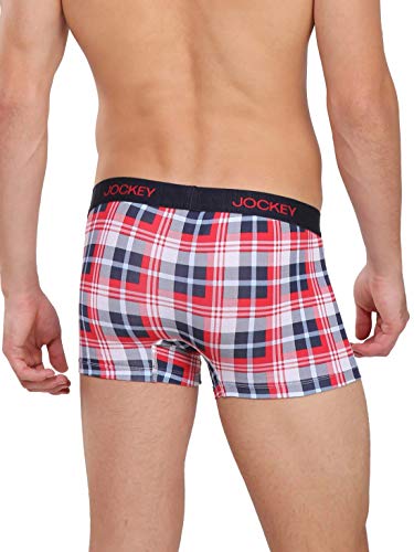Image of Jockey US63 Men's Super Combed Cotton Elastane Stretch Printed Trunk with Ultrasoft Waistband (Prints May Vary)