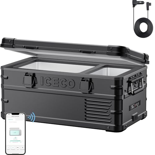 Image of ICECO APL20 Portable Freezer with DC Cable, 21 Qts 12V Refrigerator, Aluminum Car Fridge with SECOP Nano Compressor, -4℉~68℉, 12 Volt Electric Cooler Powered by AC /DC or Solar, for Boat, Truck