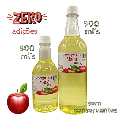 Vinagre 100% Maçã Puro Natural Zero Açúcar e Conservan 500ml