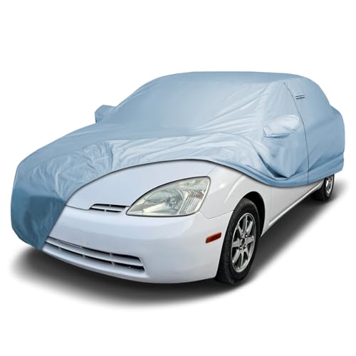 Image of iCarCover Premium Car Cover for 2000-2003 Toyota Prius Heavy Duty Waterproof All-Weather Automobiles Custom Fit Indoor Outdoor UV Snow Protection Covers with Straps and Bag