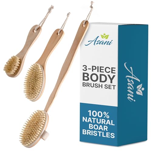 Asani Dry Brushing Body Brush Set (3-Pcs)