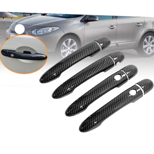 Cache poignée carbone Renault Fluence anti rayure 2 boutons
