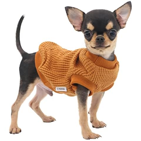 LOPHIPETS Dog Sweaters for Puppy Small Dogs Puppy Chihuahua Yorkie Clothes Cold Weather Coat-Yellow/XS Cover