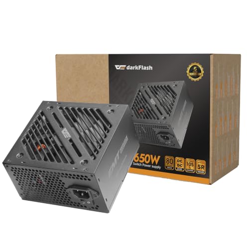 darkFlash EMT650 650W 80 Plus Bronze ATX Power Supply Non-Modular PSU