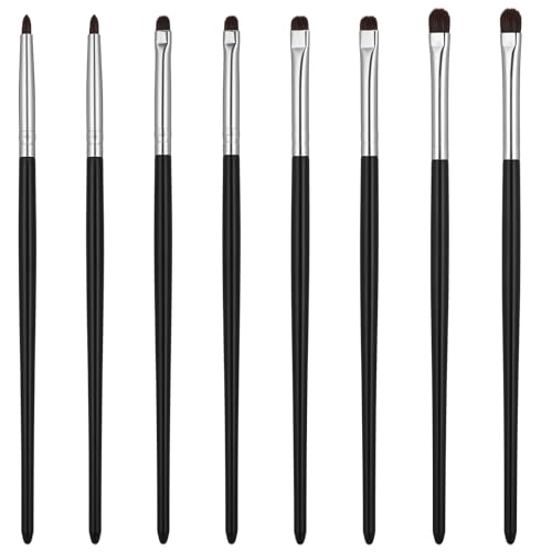 8 PCS Eye Makeup Brushes, Small Makeup Brush Set Mini Eyeshadow Brush Eyeliner Smudge Blending...
