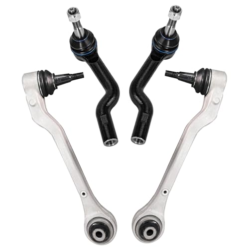 Image of Detroit Axle - RWD Front End Control Arms Kit for 2014-2015 Cadillac CTS 2 Lower Rearward Control Arms with Ball Joints 2 Outer Tie Rods Replacement