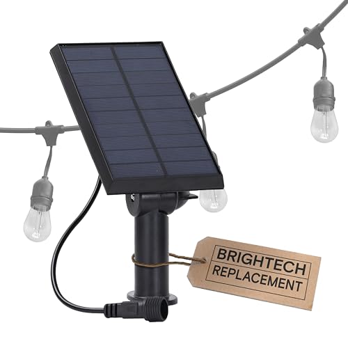 Brightech Ambience Pro Replacement Solar Panel – Compatible ONLY with with Brightech 1W Remote Controlled LED String Lights – Commercial Grade Weatherproof Backyard and Patio Lights – 1 Solar Panel