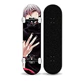 chengnuo Standard Mini Longboard Complete Deck Professional Skateboards 7 Layer Deck Anime Tokyo Ghoul Skate Board(Size:28inch)