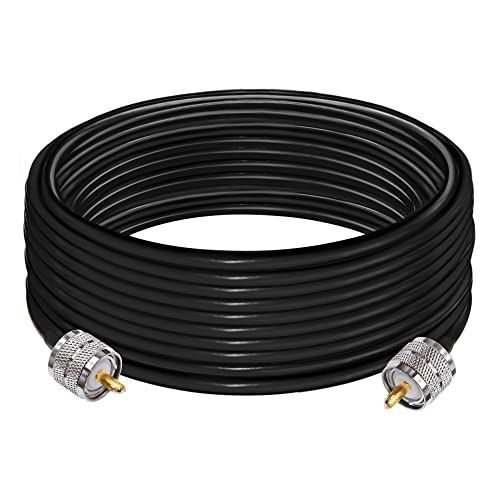 TUOLNK Câble PL259 Câble radio RG58 CB Cavalier UHF 32,8 pieds (10 M) Câble d'extension SO239 mâle à mâle Câble coaxial PL259 pour périphériques LAN...