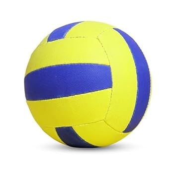HTM Volleyball for Indoor/Outdoor Sports Ball - Size 4 (Yellow and Blue)