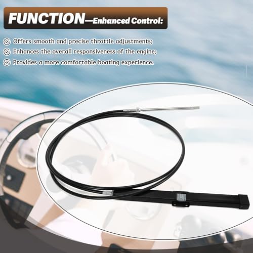 FQRANBO SSC13418 18FT Mechanical Rack & Pinion Steering Cable, Back Mount Rack Single Cable Compatible with Seastar SH5210P, SH5230P, SB39526P, SB39544P (NFB), Fits for SS14115 SS15115