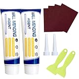 Drywall Repair Kit, 2 Pcs Wall Patch Repair Kit with Scraper, White Wall Spackle Repair Paste Waterp