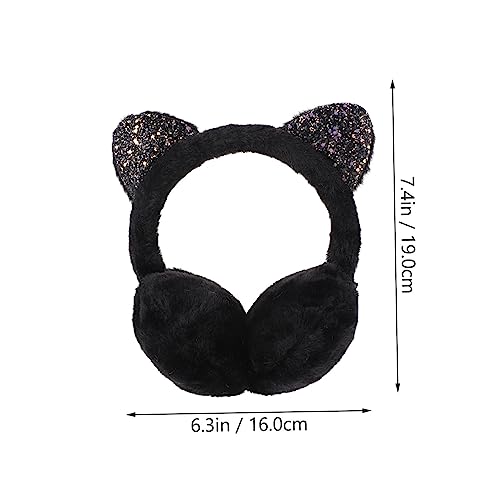 Adorable Cat Ear Earmuffs Plush Ear Warmers for Winter Outdoor Activities Foldable Design for Easy Storage for Snowboarding Skiing and More2
