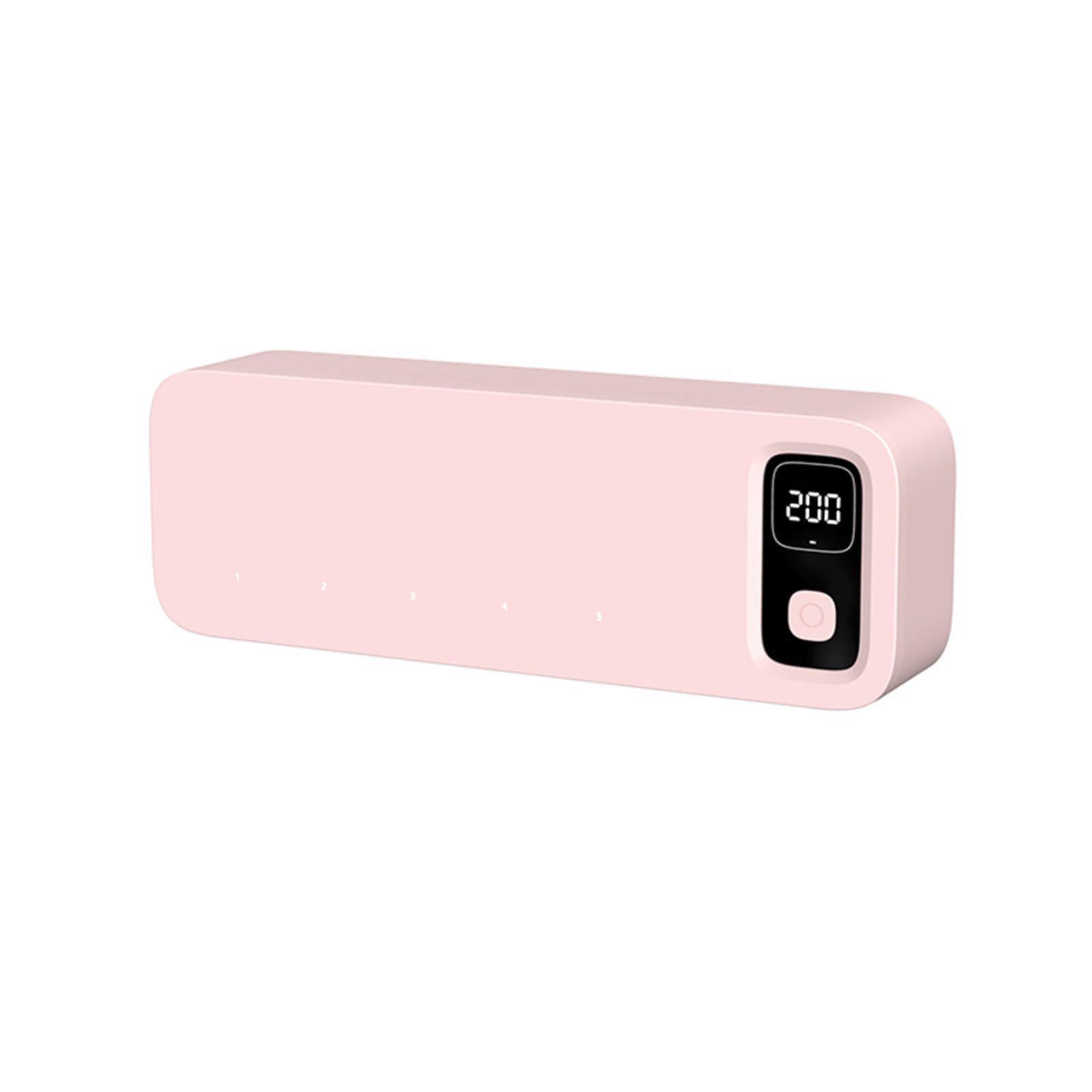 Soporte inteligente para cepillos de dientes, caja de almacenamiento montada en la pared para baño sin perforaciones, soporte eléctrico para cepillos de dientes con 5 ranuras,Pink